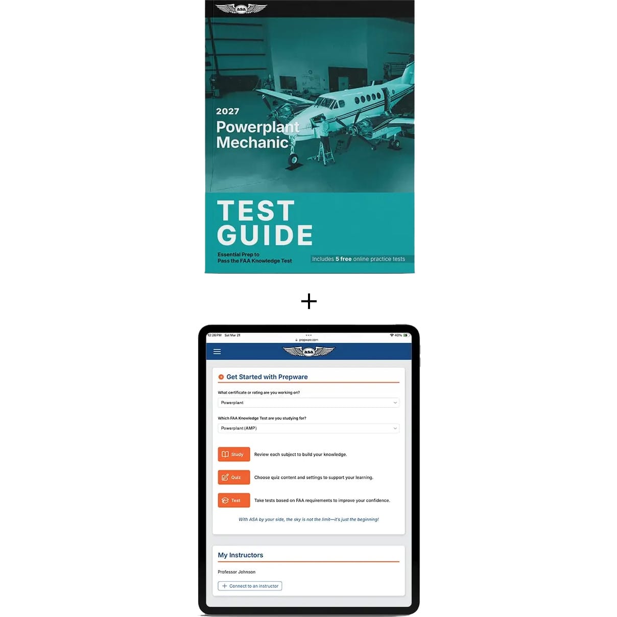ASA Aviation Maintenance Technician ASA 2027 AMT Powerplant Exam Prep Bundle (Book, Download, Online)