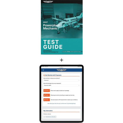 ASA Aviation Maintenance Technician ASA 2027 AMT Powerplant Exam Prep Bundle (Book, Download, Online)