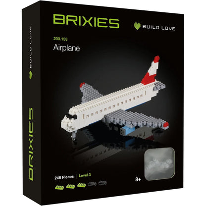 Toysmith Blocks Brixies Airplane Building Blocks – Level 3 Construction Kit