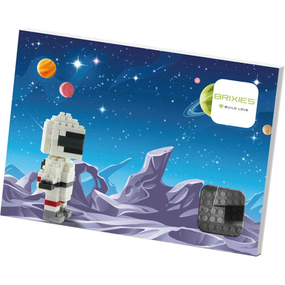 Toysmith Blocks Brixies Postcard Astronaut – 99 Piece Building Kit