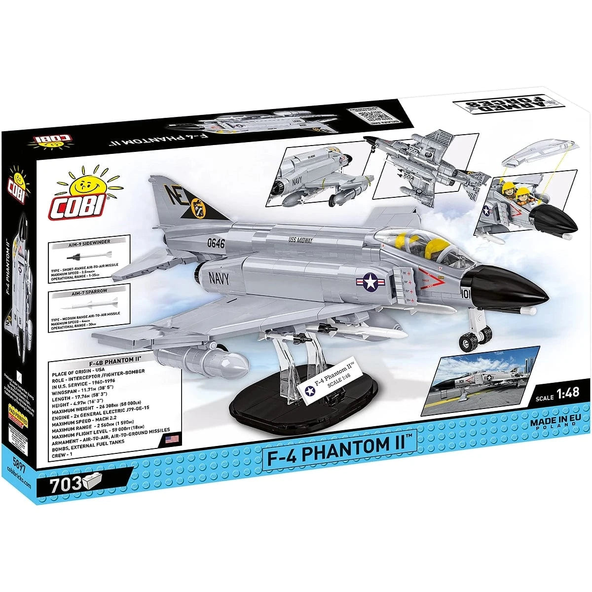 Cobi Blocks Blocks F-4 Phantom II - USS Midway 703pc Set by COBI Blocks