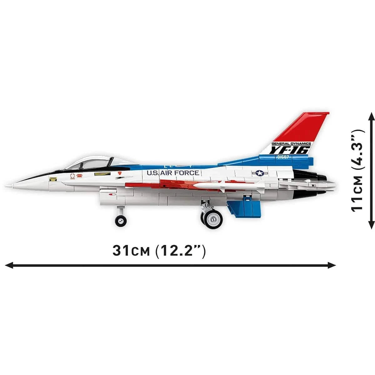Cobi Blocks Blocks Lockheed F-16 (YF-16) First Flight Edition 1974 Fighter 375pc Set COBI Blocks