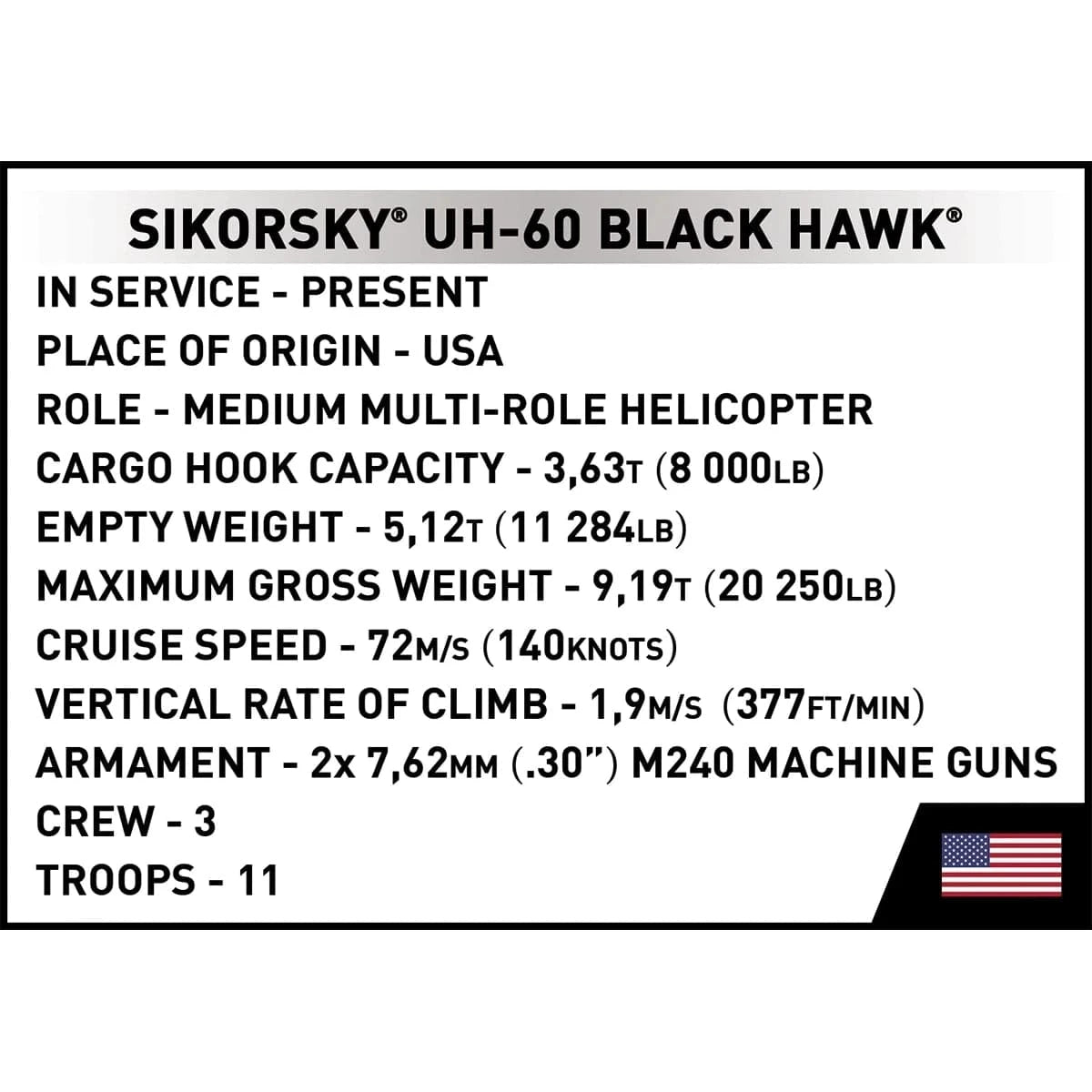 Cobi Blocks Blocks Sikorsky UH-60 Black Hawk 928pc Set COBI Blocks