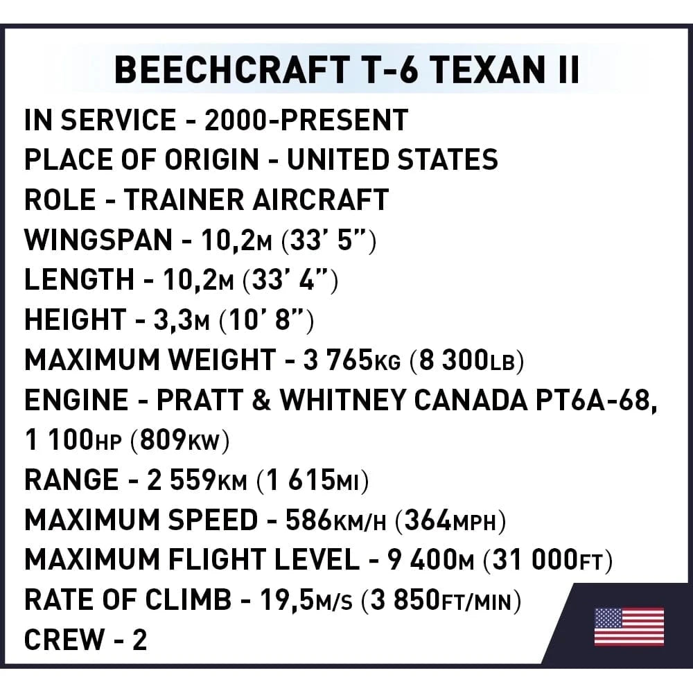 Cobi Blocks Blocks USAF Beechcraft T-6 Texan II 192pc Set COBI Blocks
