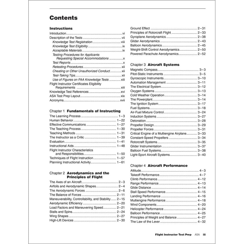 ASA Certified Flight Instructor ASA 2027-2028 Flight Instructor (CFI) Test Prep: Book + Prepware Online Practice Tests