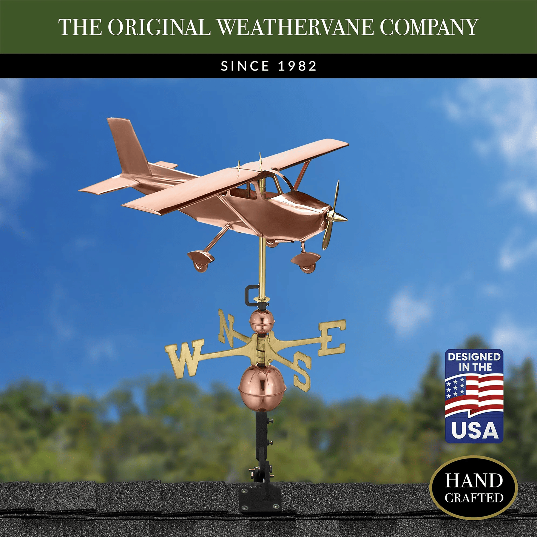 Good Directions Cessna Aircraft Style Decorative Roof Mount Weathervane