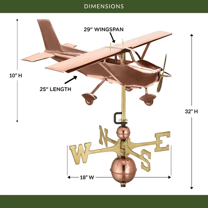 Good Directions Cessna Aircraft Style Decorative Roof Mount Weathervane