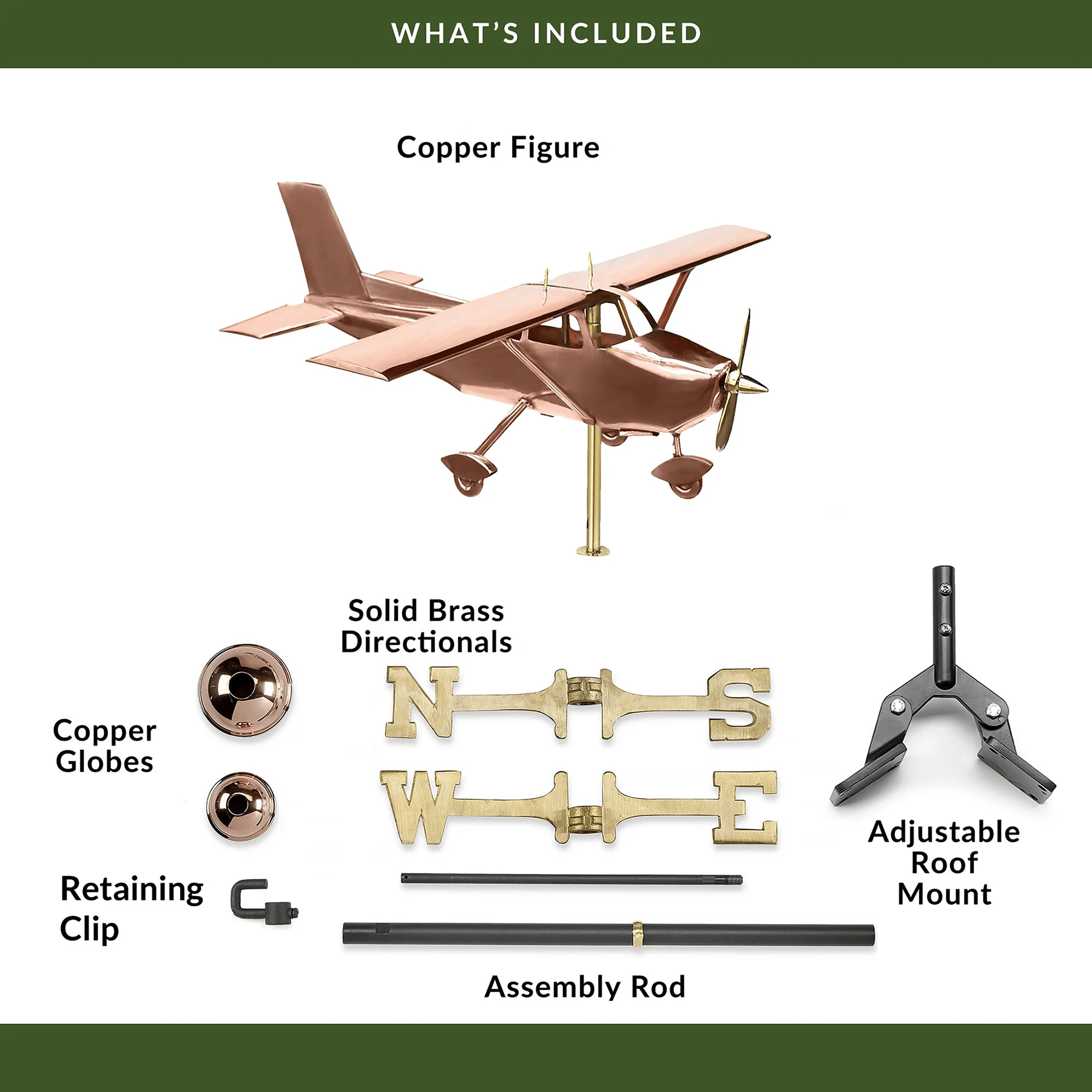 Good Directions Cessna Aircraft Style Decorative Roof Mount Weathervane