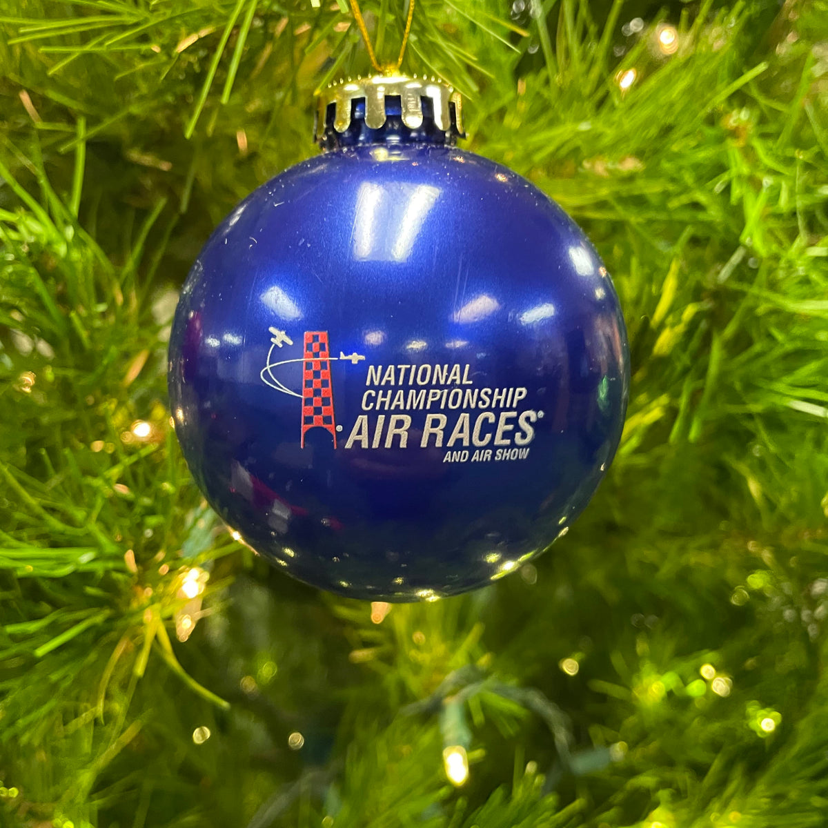 Roswell Air Races Christmas Blue National Championship Air Races Shatterproof Christmas Ornament