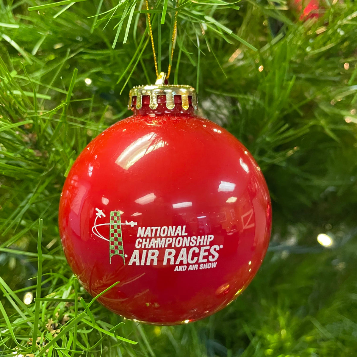 Roswell Air Races Christmas Red National Championship Air Races Shatterproof Christmas Ornament