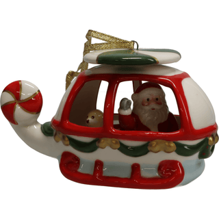 Adorno de helicóptero de Santa