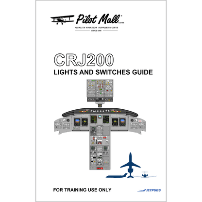 JETPUBS Cockpit Poster Bombardier CRJ 200 Lights and Switches Guides