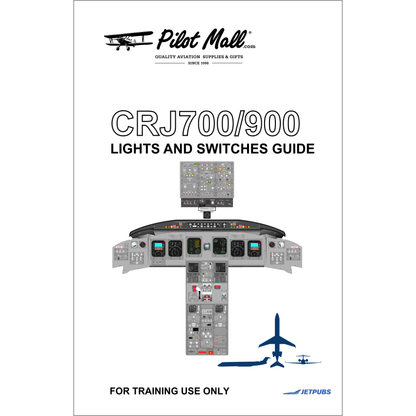 JETPUBS Cockpit Poster Bombardier CRJ 700/900 Lights and Switches Guides