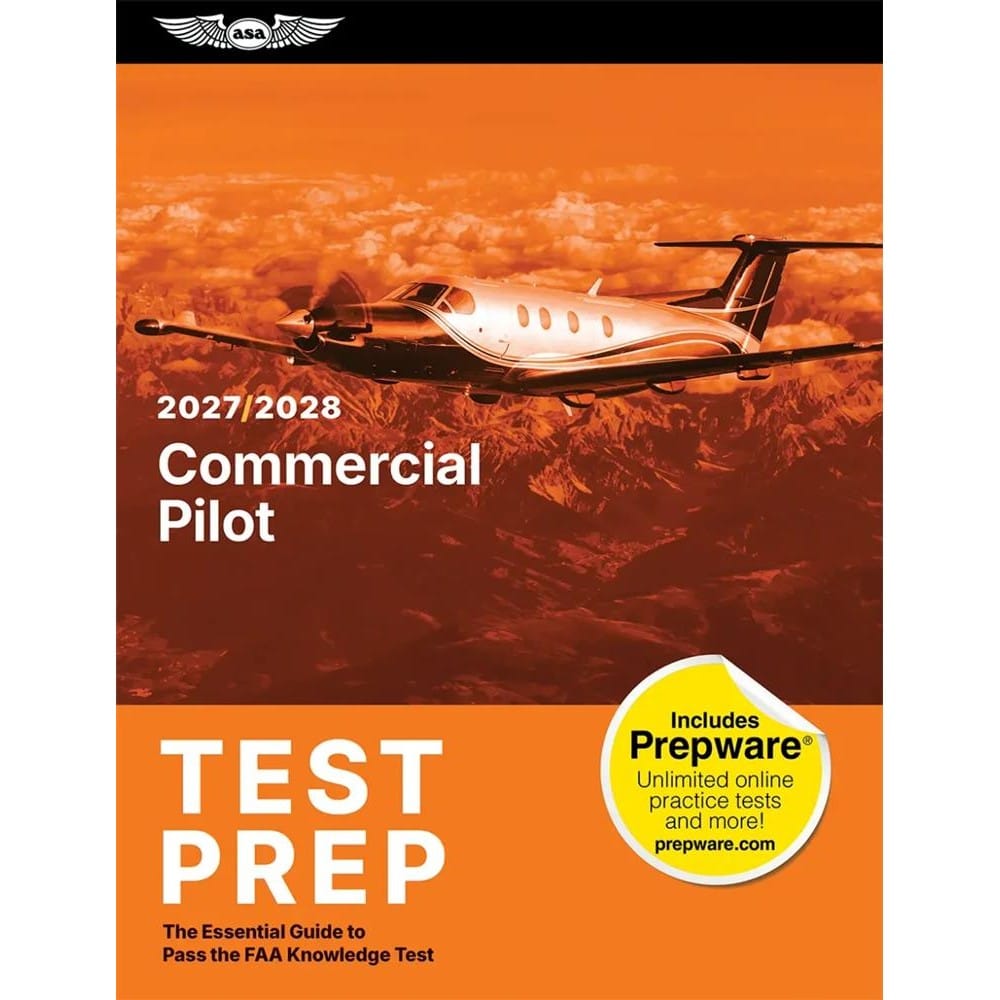 ASA Commercial Pilot ASA 2027-2028 Commercial Pilot Test Prep: Book + Prepware Online Practice Tests