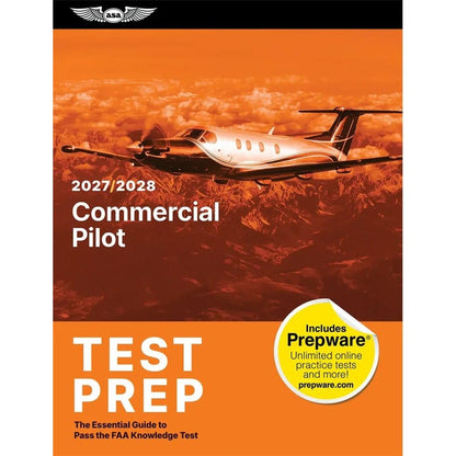 ASA Commercial Pilot ASA 2027-2028 Commercial Pilot Test Prep: Book + Prepware Online Practice Tests