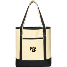 Aeroplane Apparel Company Default Title / Natural / Black ICAS Port Authority® Large Cotton Canvas Tote