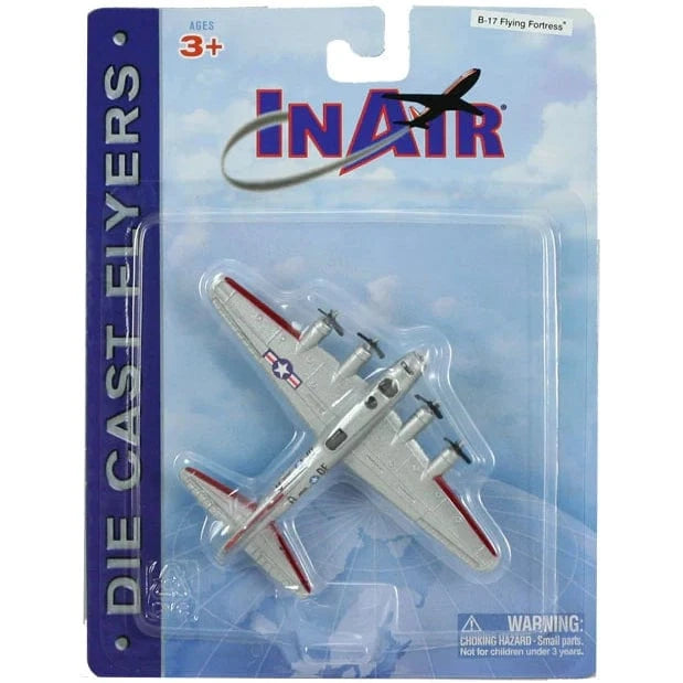 Wow Toyz Die Cast Planes InAir - 4.5" B-17 Flying Fortress Silver
