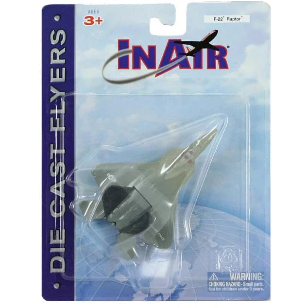 Wow Toyz Die Cast Planes InAir - 4.5" F-22 Raptor