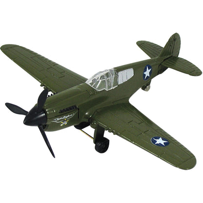 Wow Toyz Die Cast Planes InAir - 4.5" P-40 Warhawk - Green