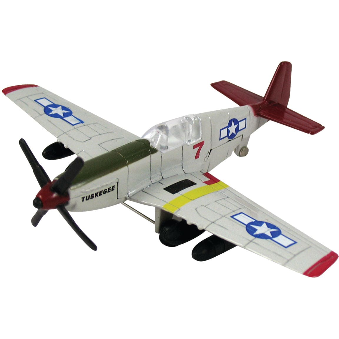 Wow Toyz Die Cast Planes InAir - 4.5" Tuskegee Airmen P-51 Mustang