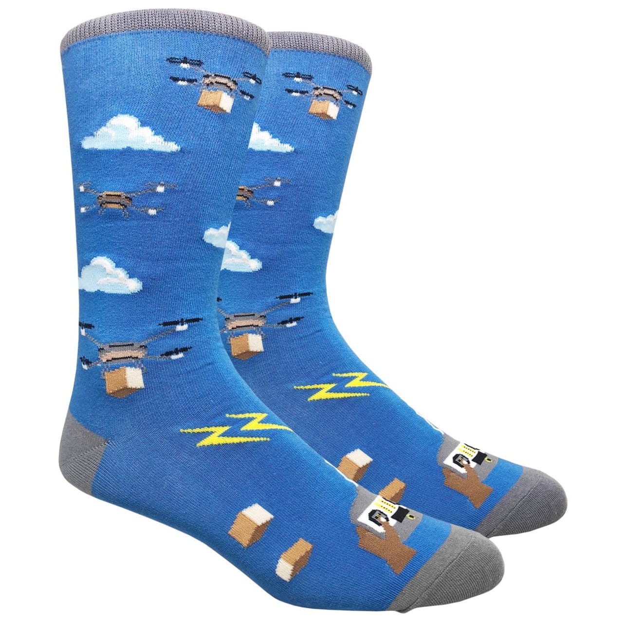 U.S. Hosiery Inc. Drone Delivery Crew Socks