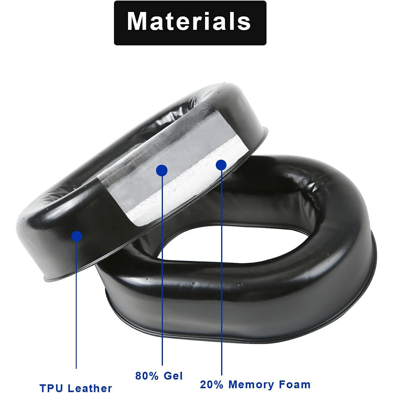 PilotMall.com Ear Seals & Headpads Aftermarket Gel Ear Seals for David Clark Replacement Ear Seals