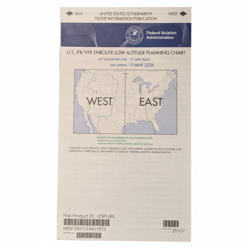 AeroNav Products FAA Charts FAA U.S. IFR/VFR Folded Planning Chart - 04/17/25 thru 03/19/26
