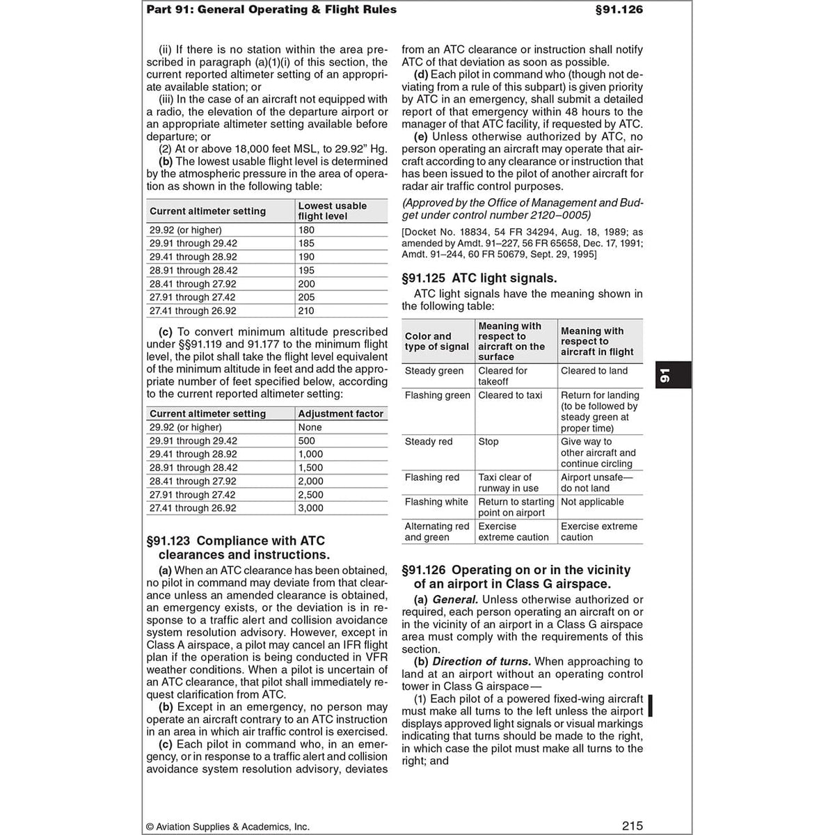 ASA Federal Aviation Regulations ASA 2027 FAR/AIM Handbook - FAA Regulations Guide for Pilots & Instructors