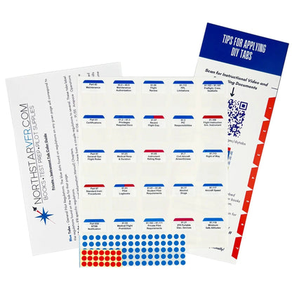 NorthstarVFR Federal Aviation Regulations Private + Instrument Combo Northstar Aviation ASA Do-It-Yourself (DIY) 2025 FAR/AIM Tabs
