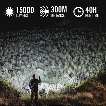 Coast Flashlights Coast Rechargeable Dual Power 15,000 Lumen Flashlight XP80R