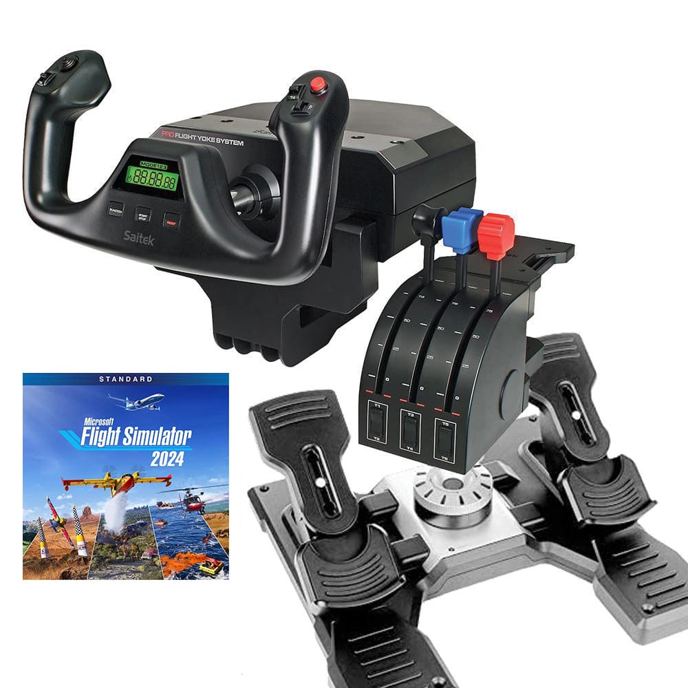 Logitech G Flight Simulation Logitech G Saitek Basic Flight Simulation Bundle w/Microsoft Flight Simulator Standard Digital Download (PC)