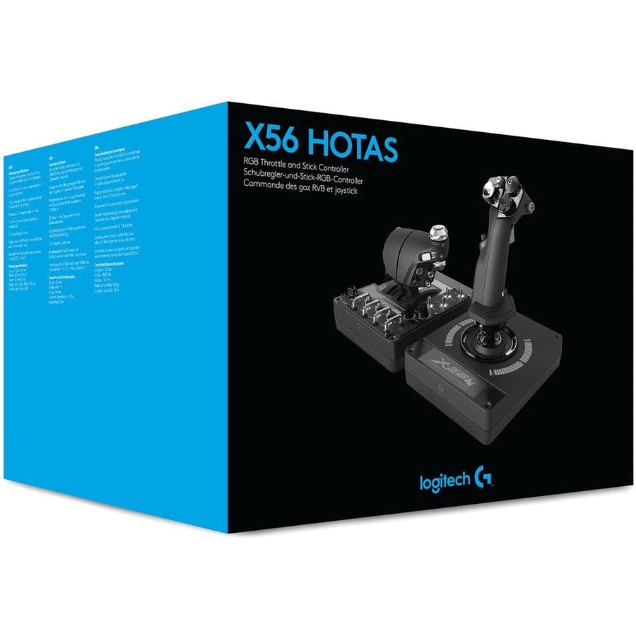 logitech x56 pedals Logitech X56 H.O.T.A.S. RGB Throttle and Stick Simulation Controller