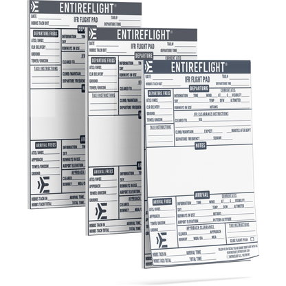 EntireFlight Forms & Checklists EntireFlight IFR Flight Pad 3-Pack: Perfecting Your Instrument Flight Experience