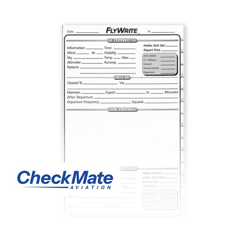 Checkmate Aviation Forms & Checklists FlyWrite Pilot Cockpit Organization Pad by Checkmate