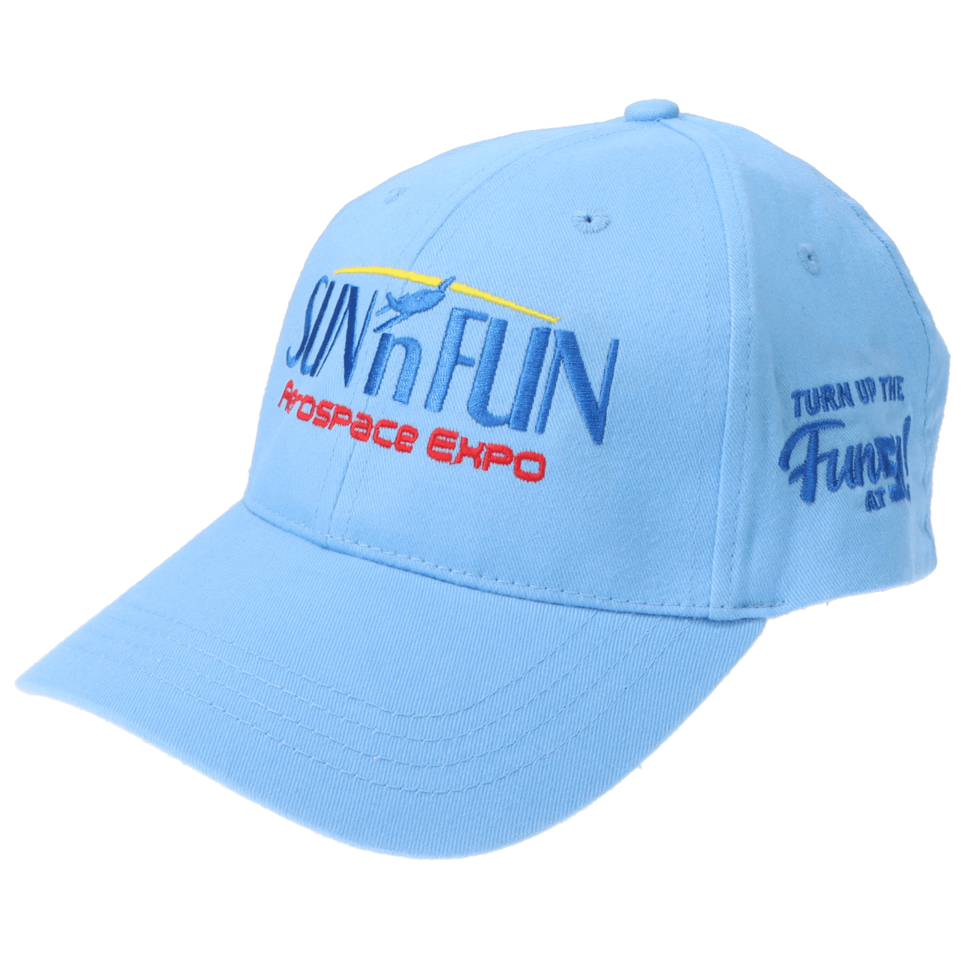 SUN 'n FUN Headwear Baby Blue SUN 'n FUN Baby Blue Unstructured Cap w/Turn Up The Fun for 51 Color Embroidery
