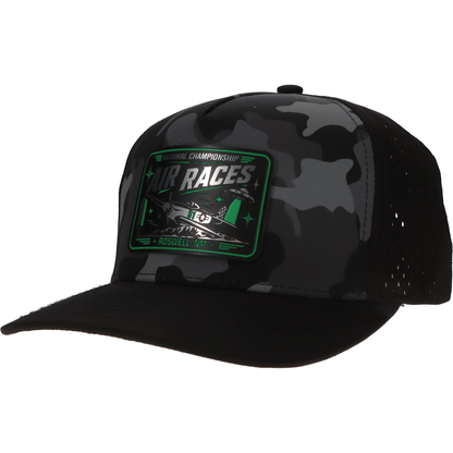 Roswell Air Races Headwear Black Camo Alien Roswell Air Races Camo Perforated Snapback Hat