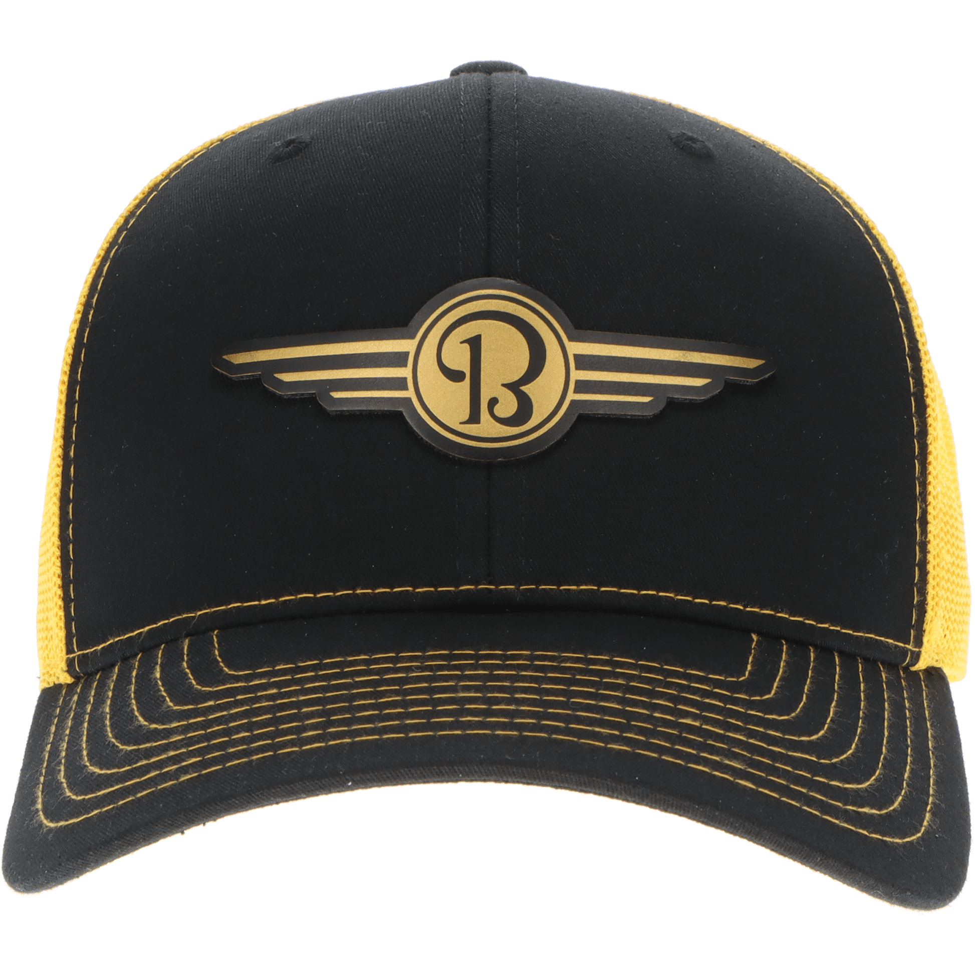 Aeroplane Apparel Company Headwear Black/Gold Beechcraft Wings Heritage Trucker Hat - Gold