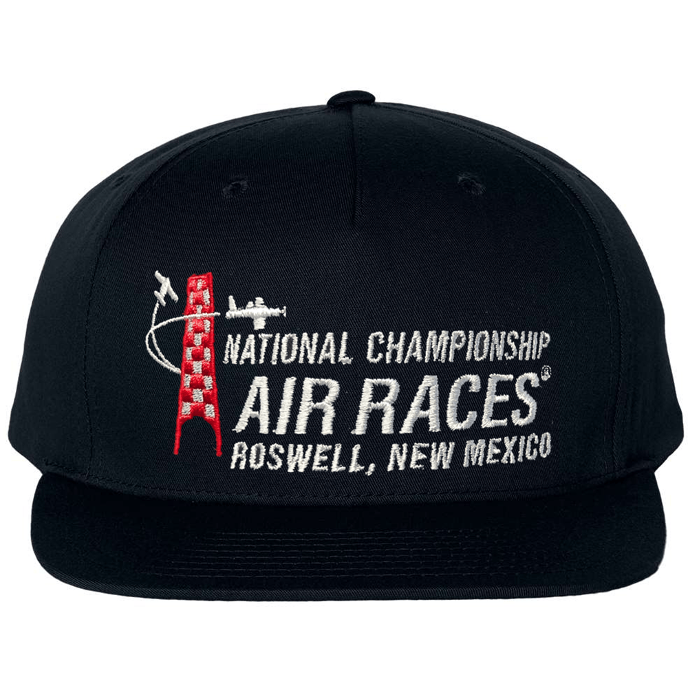 Roswell Air Races Headwear Black Roswell Air Races Richardson 255 Youth Pinch Front Snapback Hat