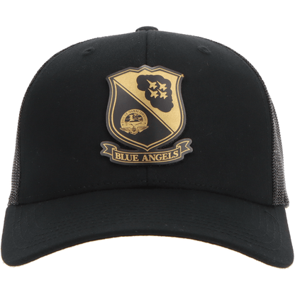Aeroplane Apparel Company Headwear Black U.S. Navy Blue Angels Heritage Trucker Hat - Gold