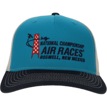 Roswell Air Races Headwear Blue Teal/Birch/Navy Roswell Air Races Richardson 112FP Five Panel Trucker Hat
