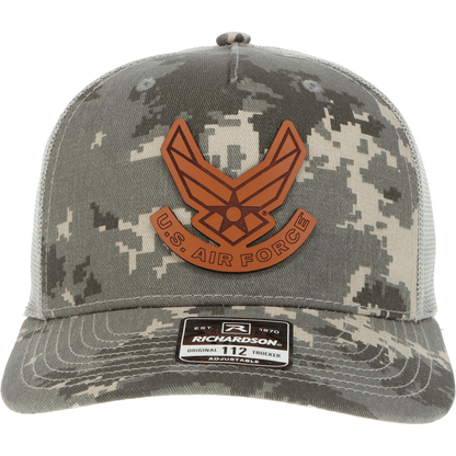 Aeroplane Apparel Company Headwear Camoflage U.S. Air Force Symbol Heritage Trucker Hat - Buckskin