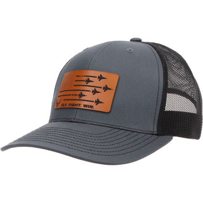 Aeroplane Apparel Company Headwear Charcoal/Black U.S. Air Force "Fly Fight Win" Heritage Trucker Hat - Buckskin