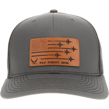 Aeroplane Apparel Company Headwear Charcoal/Black U.S. Air Force "Fly Fight Win" Richardson 112 Heritage Trucker Hat - Buckskin