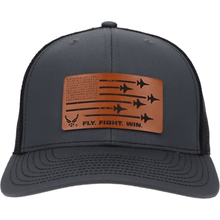 Aeroplane Apparel Company Headwear Charcoal/Black U.S. Air Force "Fly Fight Win" Richardson 112 Heritage Trucker Hat - Buckskin