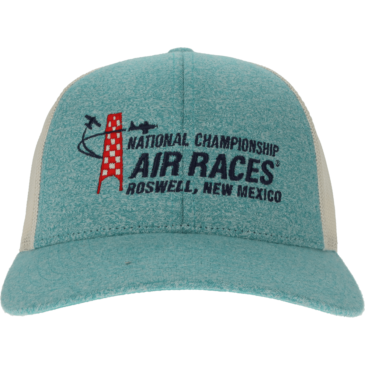 Roswell Air Races Headwear Green Teal Heather/Birch Roswell Air Races Richardson 115CH Low Pro Heather Trucker Hat