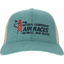 Roswell Air Races Headwear Green Teal Heather/Birch Roswell Air Races Richardson 115CH Low Pro Heather Trucker Hat