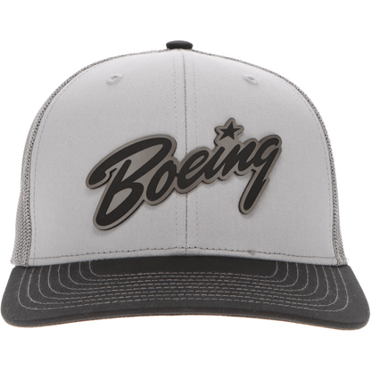 Aeroplane Apparel Company Headwear Grey/Charcoal/Black Boeing Script Logo Heritage Trucker Hat - Charcoal