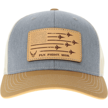 Aeroplane Apparel Company Headwear Heather Grey/Birch/Amber U.S. Air Force "Fly Fight Win" Signature Trucker Hat - Natural
