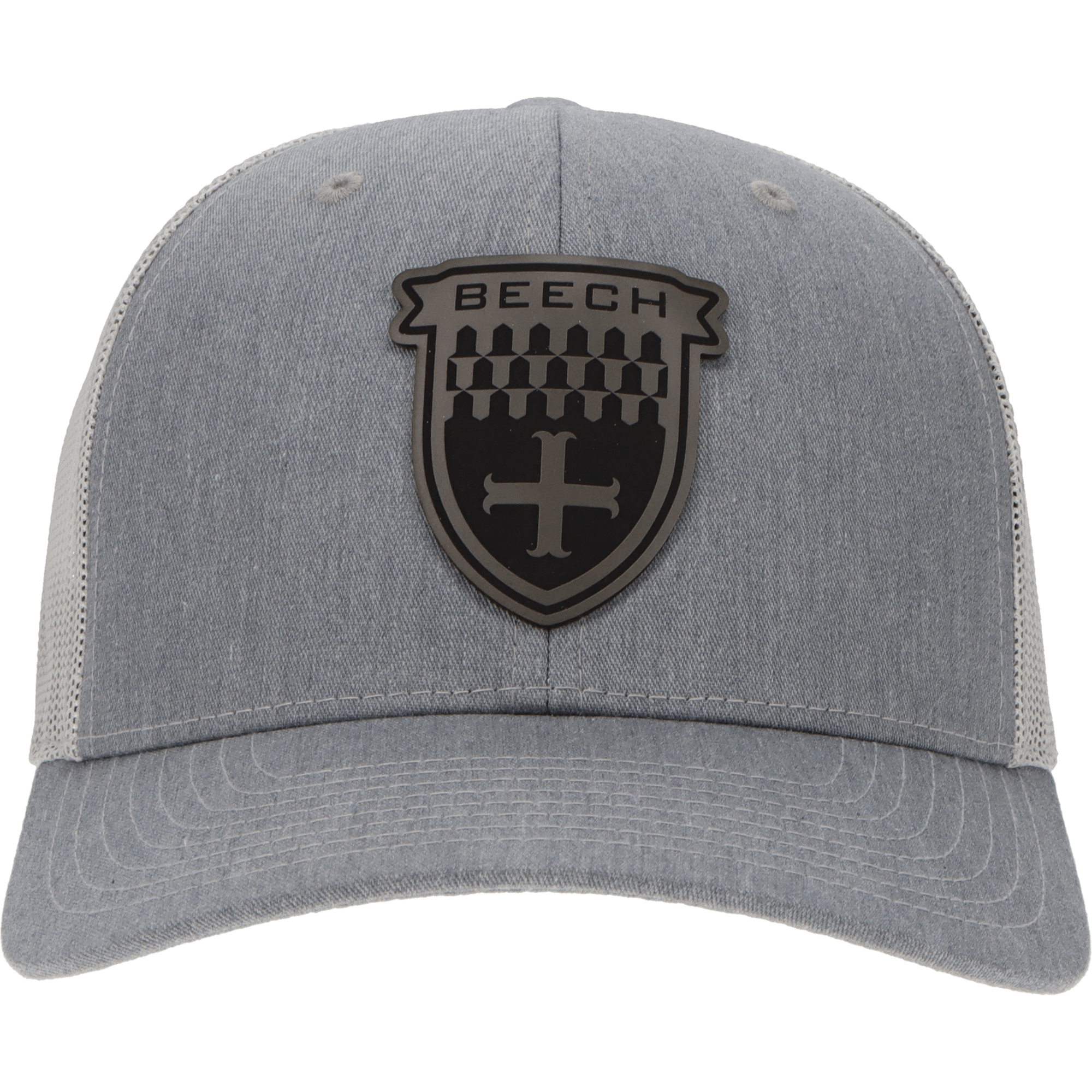 Aeroplane Apparel Company Headwear Heather Grey/Light Grey Beechcraft Shield Heritage Trucker Hat - Charcoal