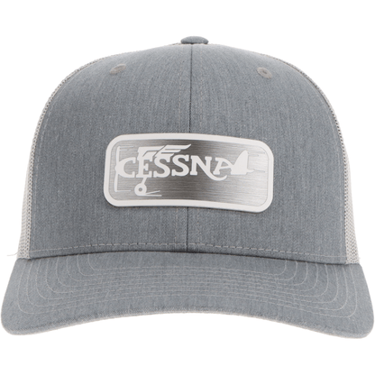 Aeroplane Apparel Company Headwear Heather Grey/Light Grey Cessna 20's Logo Velocity Trucker Hat - Pewter